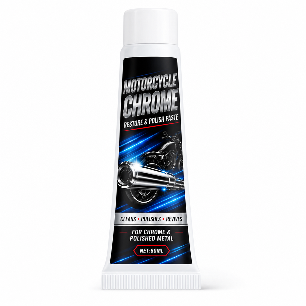 🏍️ Motorcycle Chrome Polish & Metal Restorer – Shine & Surface Care